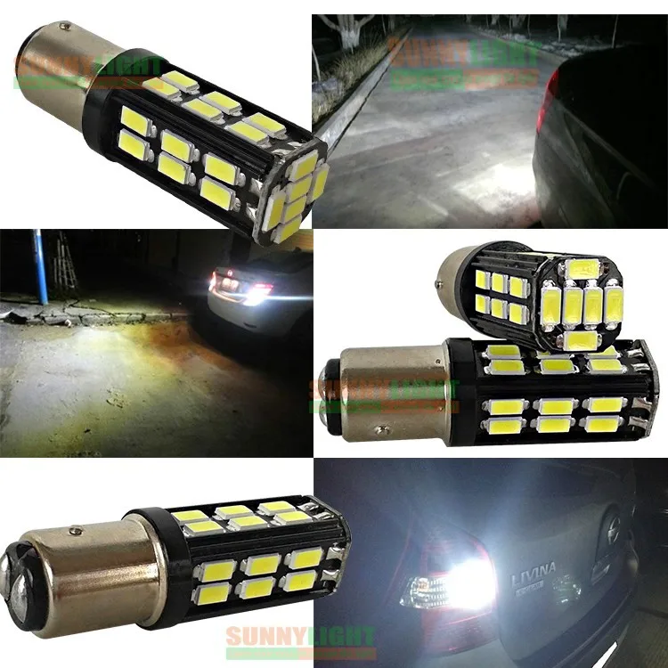 4- 1156 1157 led reverse turn brake indicator light bulb