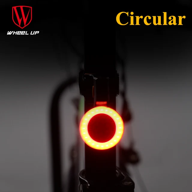 Heart/Round Shape Bicycle Tail Light LED USB Waterproof Bike Saddle