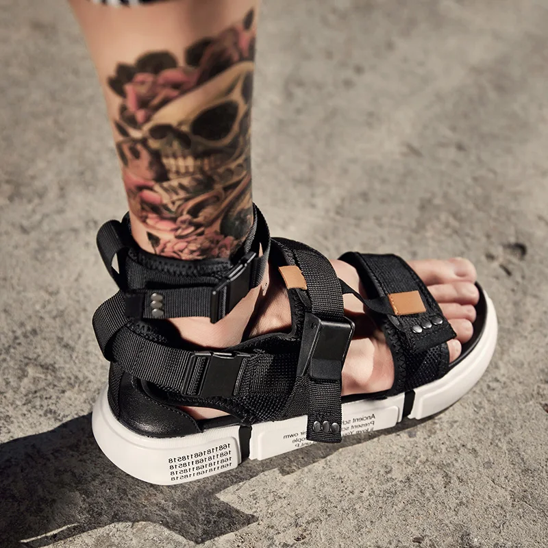 Zapatillas M Casuais Sandálias Masculina Gray White j899m J899m on Fivela Verão Projeto Slip 899 Praia j899m Dos Black Gladiador Homens Moda Para De OF6xa7