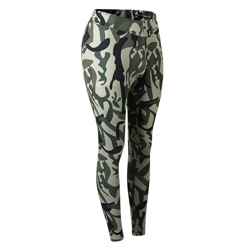

Yoga Pants Women Tights Bodybuilding Fitness Leggings Running Training Elastic Camouflage Leggins Sports Pant Women Trousers