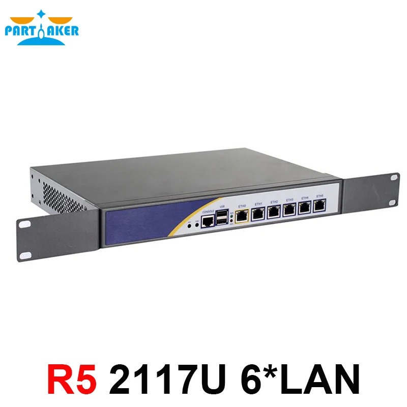Сервер брандмауэра с маломощным процессором Celeron 2117U 1037U поддержка ROS Mikrotik PFSense