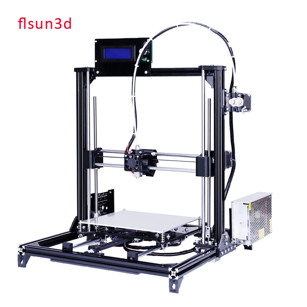LCD display diy 3d printer kit, High Precision i3 3d printer with two rolls filament SD card masking tape for Free