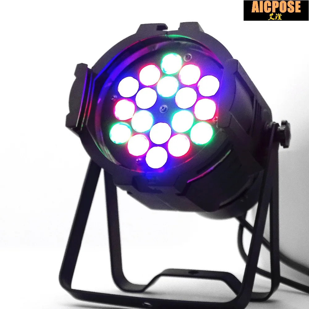 2 шт./Лот 18x3 Вт алюминиевое светодиодное сценическое освещение RGB Par проектор с DMX512