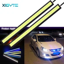 2 шт. 17 см универсальный дневной ходовой светильник COB DRL светодиодный автомобильный лампы внешнего освещения авто водонепроницаемый автомобильный Стайлинг светодиодный DRL лампа