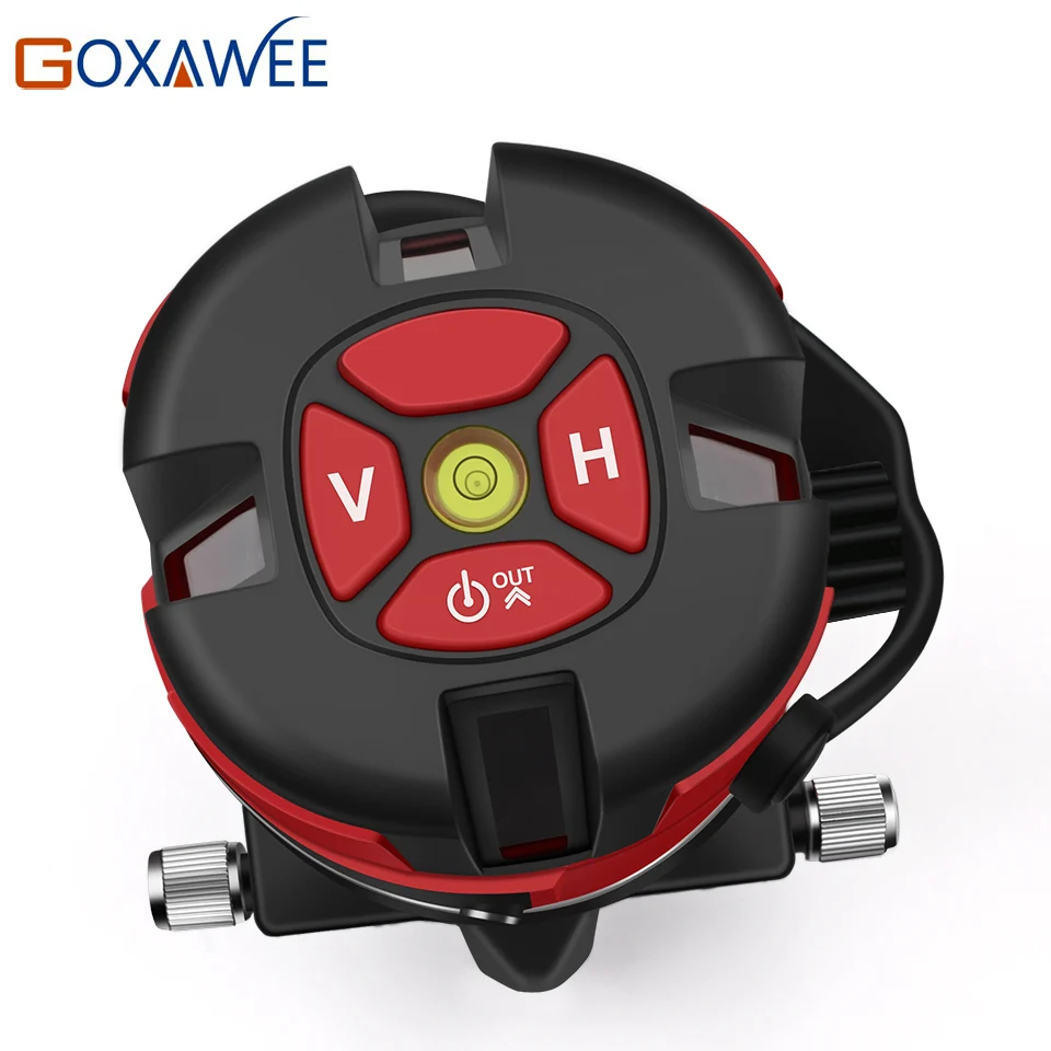 Лазерный уровень GOXAWEE 360 градусов поперечная линия вращающиеся измерительные