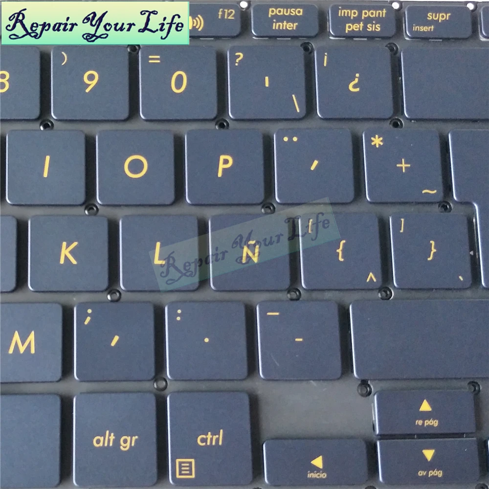 Teclado para Laptop Asus Zenbook de Luxo Ux45 Ux490ca Ux490ua Azul Amarelo Teclas 0knb0 D632la00 86720 29a Retroiluminação - Imagem 4