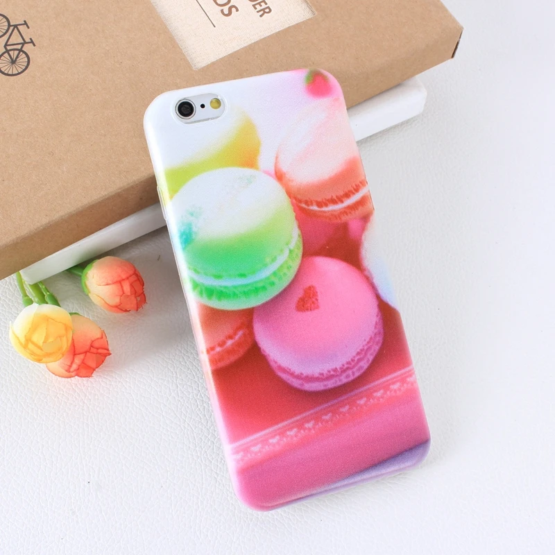 Color Macarons cake Design Fashion soft TPU Phone Cases For iPhone 6 6s TPU Fundas Cover for iPhone SE 5 5s 5G phone bags (2)