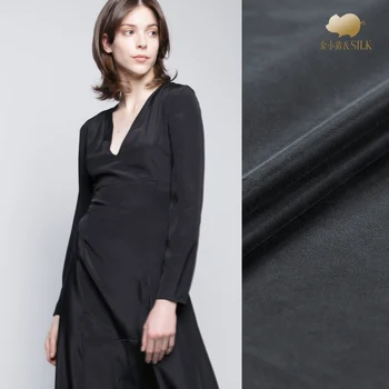 

110cm heavy black silk fabric 42mm silk sand wash heavy satin fabric solid color dress silk fabric material wholesale silk cloth
