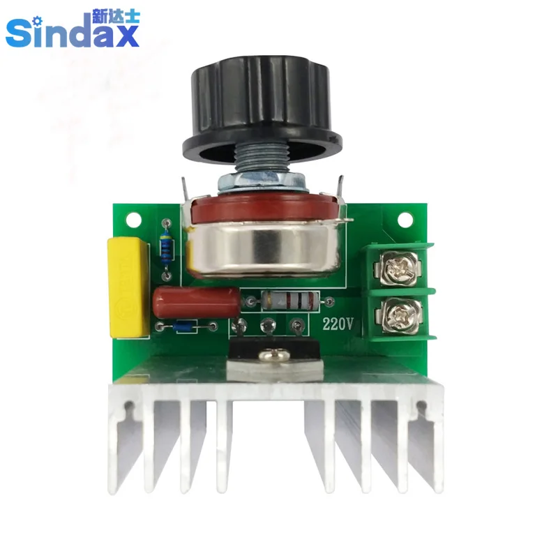 

Sindax AC220V/4000W Motor Electric Furnace Fan Regulator Voltage Speed Controller SCR Dimmer High Power Switch Relays