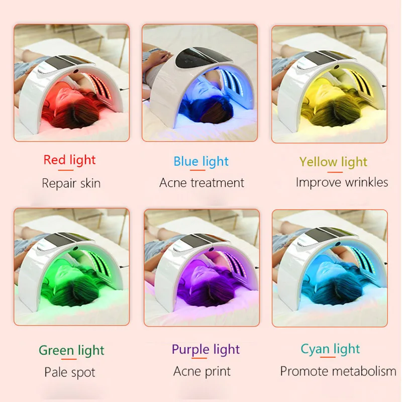  Professional Photon PDT LED Light Facial Mask Machine 7 Colors Acne Treatment Face Whitening Skin R - 33024693041