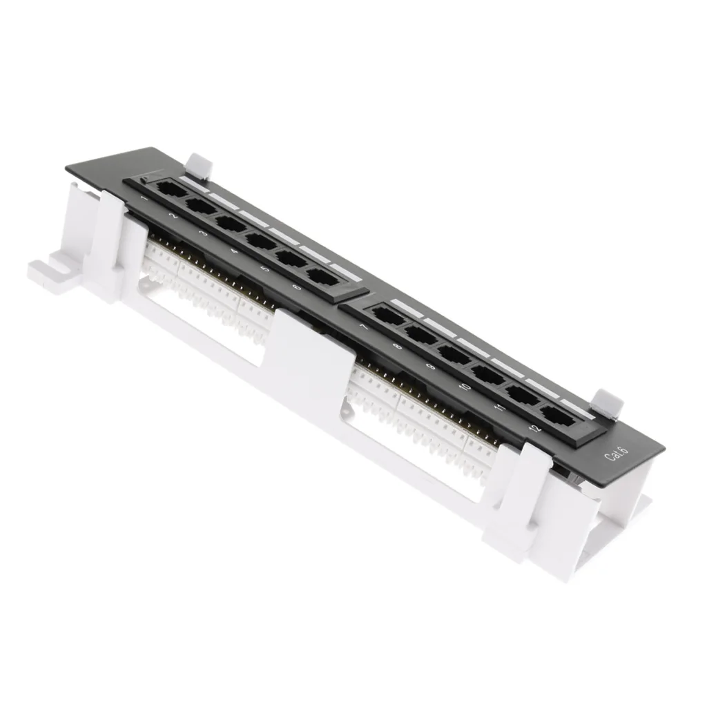 MagiDeal 12 Port Cat5e / Cat6 Unshielded Wallmount Network Ethernet Patch Panel 10 inch
