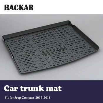 

Backar 1Set Car Cargo Rear Trunk Mat Boot Liner Tray Waterproof Anti-slip Mat For Jeep Compass MP/552 2017 2018 Accessories