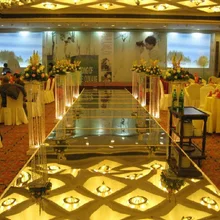 Nieuwe 100 cm * 10 m Wedding Spiegel Tapijt T Stadium Tapijt Runner Voor bruiloft Achtergrond Decoraties 0.12mm dikte PET