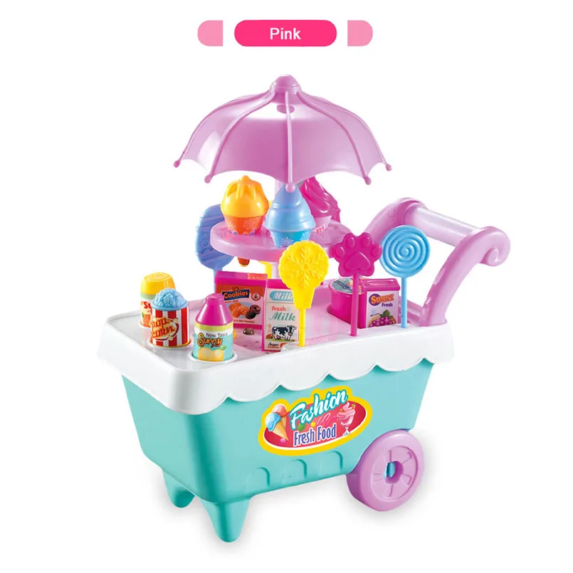 Simulation DIY Magnetic Ice Cream Shape Wooden Toy Baby Play House Toy Gift