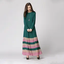 Для женщин из прозрачного шифона Исламская одежда Абаи джилбаба хиджаб мусульманское Платье с радугой M/L