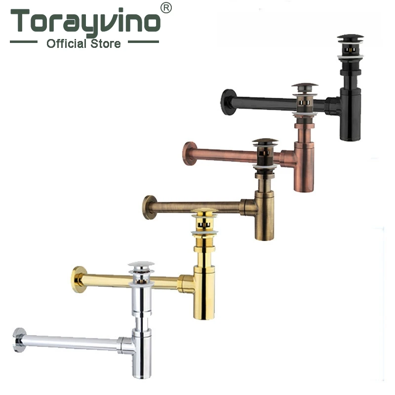 

Nice Bottle Traps Pop up Basin Waste Drain Basin Faucet P-Traps Waste Pipe Into The Wall Drainage Plumbing Tube