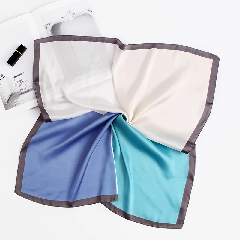 Горячее предложение цепи Solider плед печати цвет для женщин Элитный бренд твил шелковый шарф небольшие Квадратные платки хиджаб оголовье