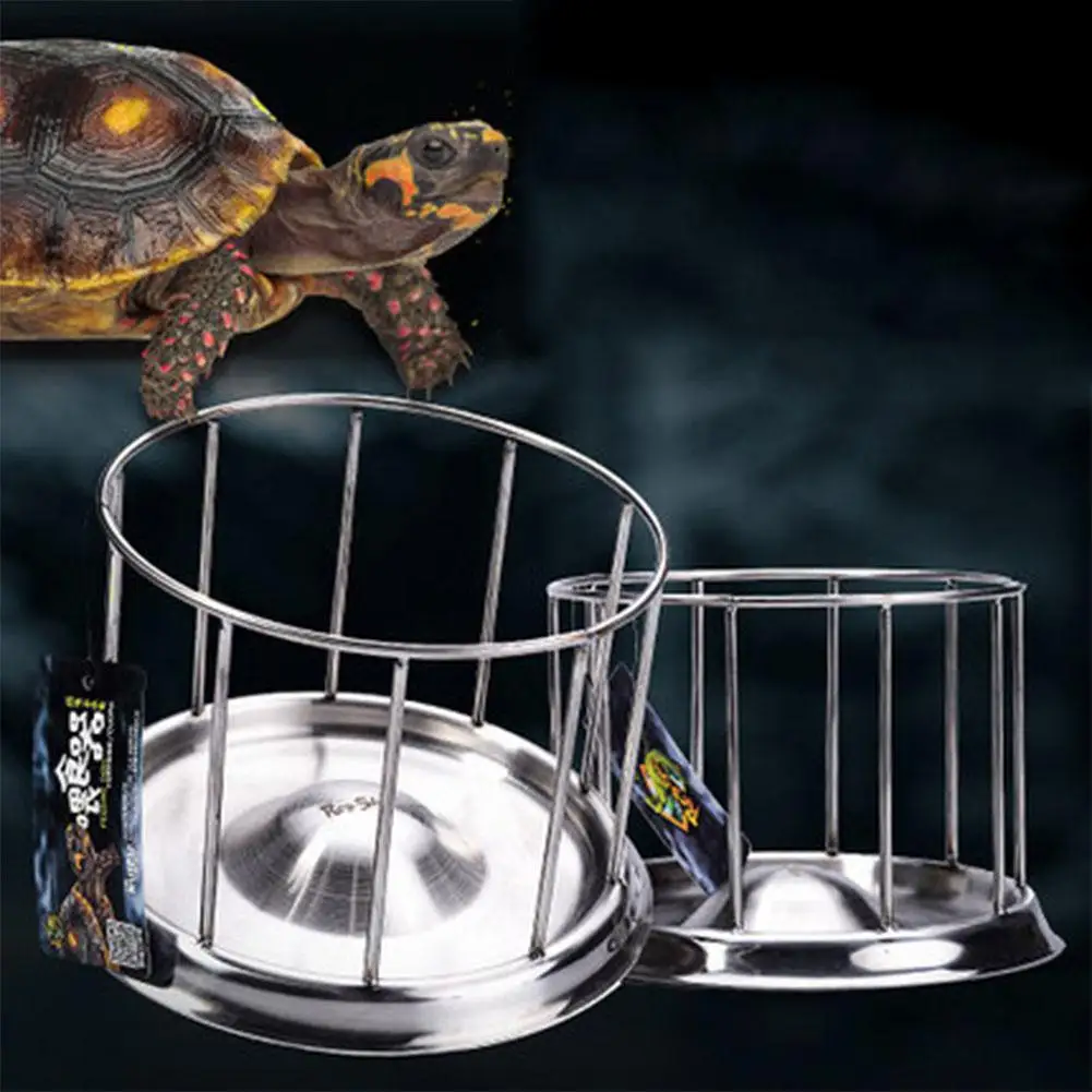 HiMISS стальной питомец черепаха еда чаша черепаха вода поднос еда диспенсер подающий инструмент