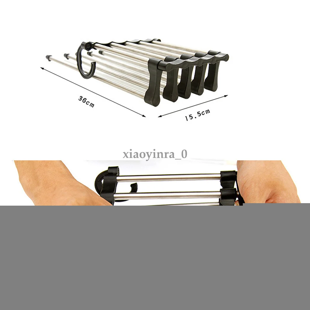 Новейшая Горячая Мода 5 в 1 полка для брюк из нержавеющей стали Многофункциональная вешалка для гардероба