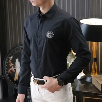 

DUYOU brand Men 100% cotton shirt men Dress Shirts Long Sleeve Business Formal Shirts Male Casual Shirts camisa masculina DY2105