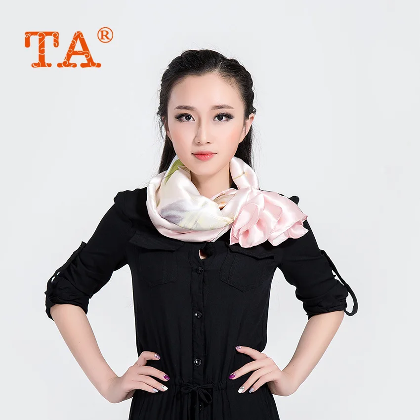 TA Brand business authentic silk silk large square silk scarf lady scarf scarf wholesale