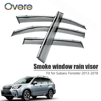 

OVERE NEW 1Set Smoke Window Rain Visor For Subaru Forester 2013 2014 2015 2016 2017 2018 Vent Deflectors Guard Accessories