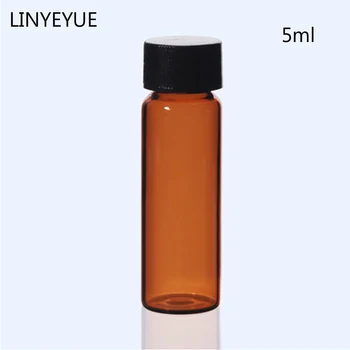

5ml Sample Bottle Essential oil Vial PE Inner pad Screw Cap Glass Test Tube Chemistry Laboratory Bottle 10 pieces/pack