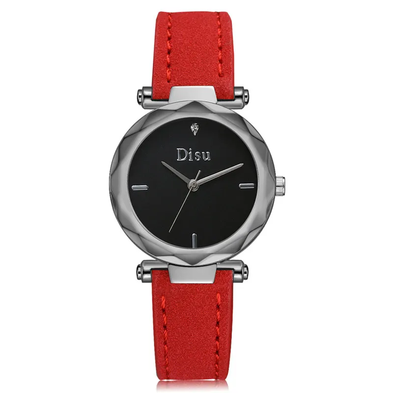 DISU Модные женские Ретро дизайнерские кожаные кварцевые наручные часы горячая Распродажа лучший бренд класса люкс Reloj Mujer Relogio Feminino# B