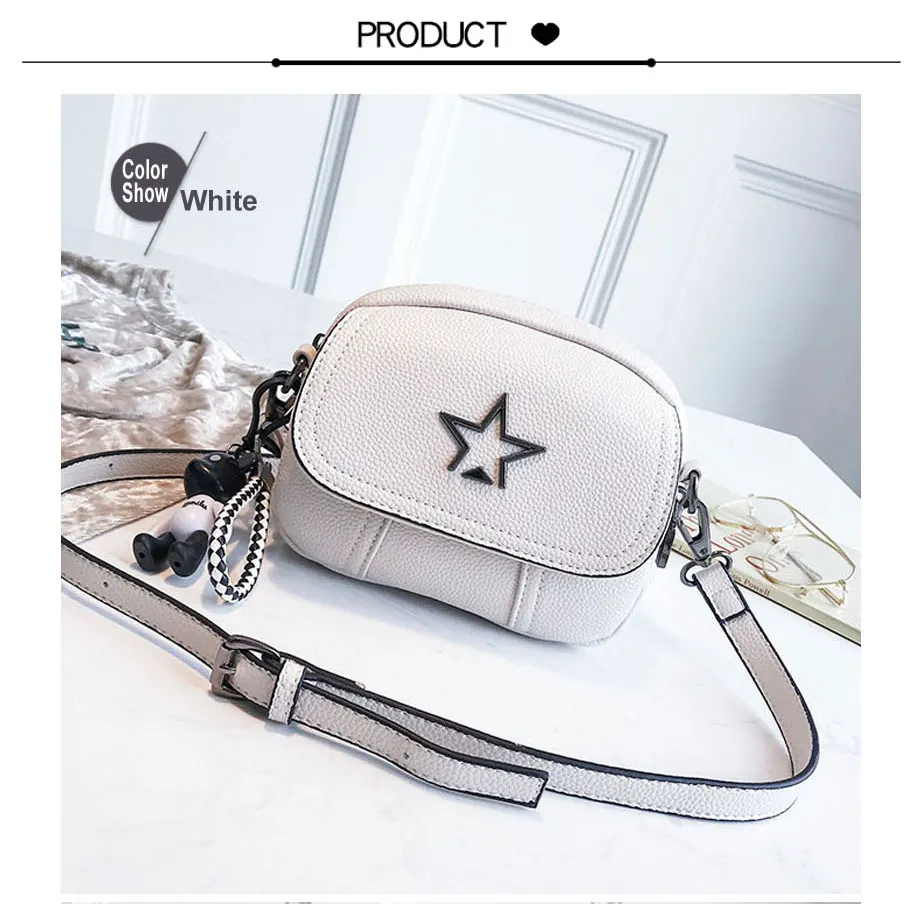 Beibaobao Flap PU Leather Mini Handbag Hotsale Lady Shoulder Bag Women Satchel Shopping Purse Messenger Crossbody Bags Star