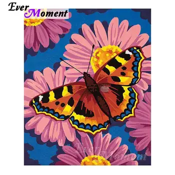 

Ever Moment Diamond Embroidery 5D DIY Butterfly Flower Picture Mosaic Full Square Wall Decoration Cross Stitch Rhinestone S2F252