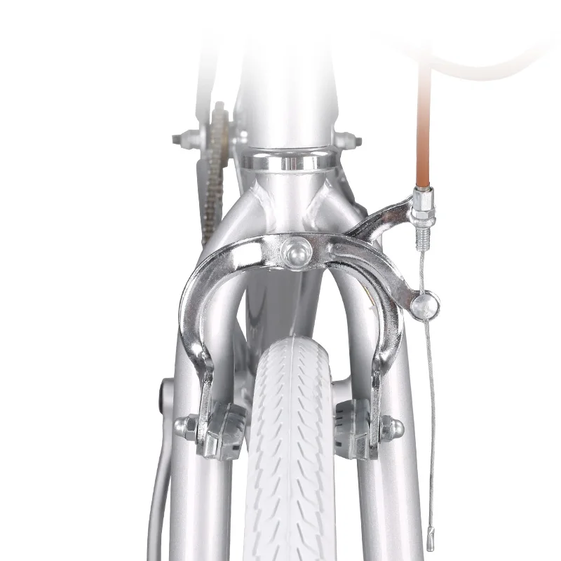 Bicycle for Men Women and Student Internet Celebrity and Retro Single speed 24 Inch High carbon Steel Silvery Concise Bicycle for Men Women and Student Internet Celebrity and Retro Single speed 24 Inch High carbon Steel Silvery Concise