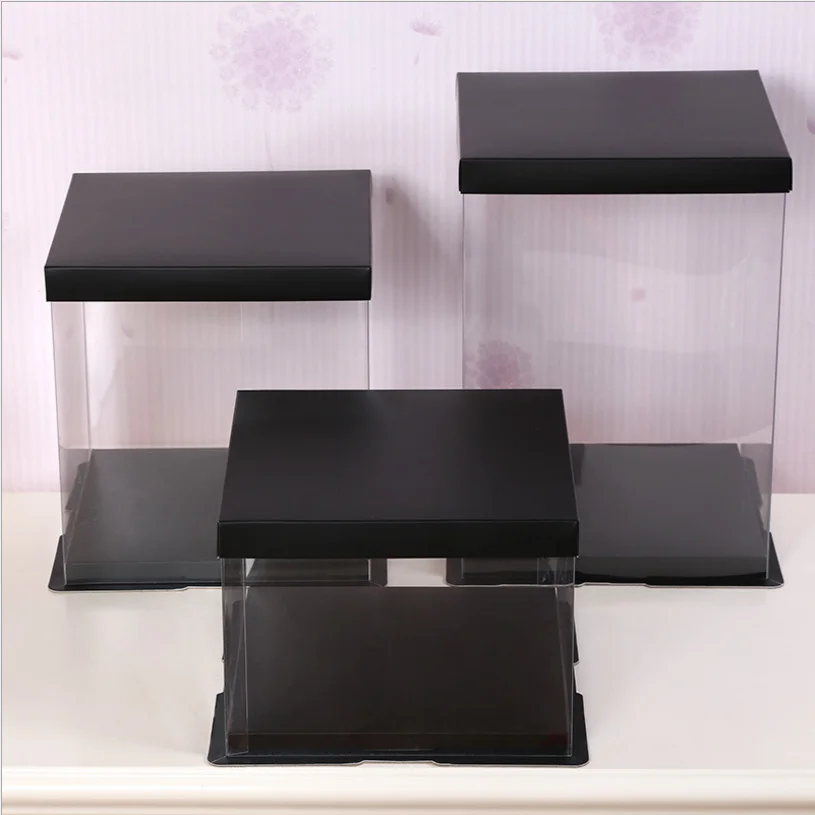 

Birthday party cake gaine gift bags boxHigh-quality Cake Box Simple Transparent Gift Box 4-12 inches big size free shipping
