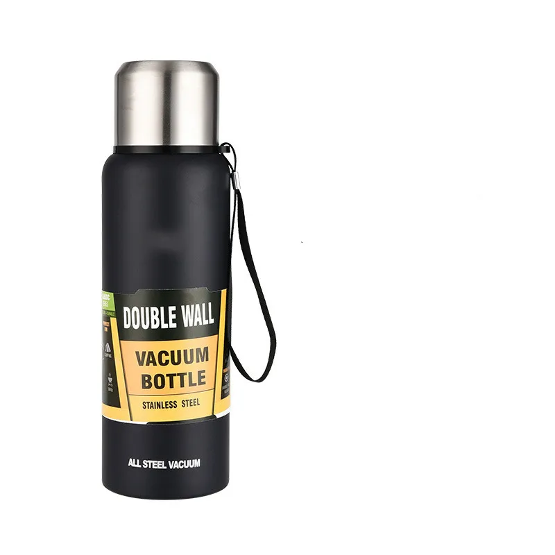 750/1000ML Outdoor Thermos Portable Large Capacity Insulated Cup Military Style Vacuum Flask Hot Wa