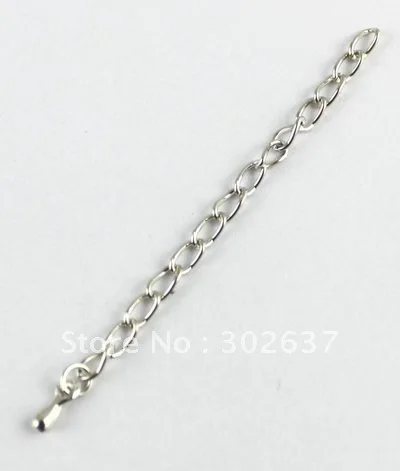 

FREE SHIPPING 200pcs white gold plated extention chain #20644-7CM