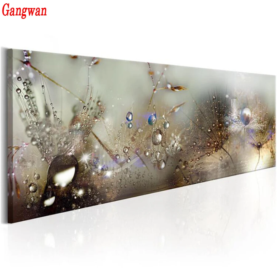 Full 5D Diy Daimond Painting Dreamy Dandelion 3D Embroidery Painting square Round Rhinestone Diamant Painting Flower decor