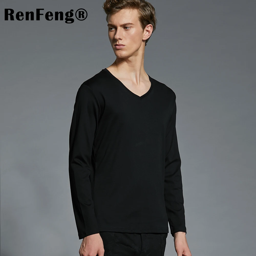 Fashion City Style Cool t-shirts For Men Underwear Long Sleeves Basic Top Blank Bottoming Shirt Undershirt 100% Cotton T-shirt (13)