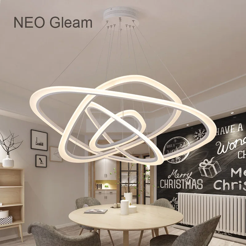 NEO gleam топ-современный LED подвесная люстра светильники для столовой Гостиная Ресторан Кухня подвесная люстра огни