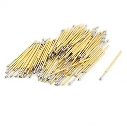 

100 Pcs PL75-Q2 1.3mm 4-Point Crown Tip 33mm Length Spring Test Probes Pin