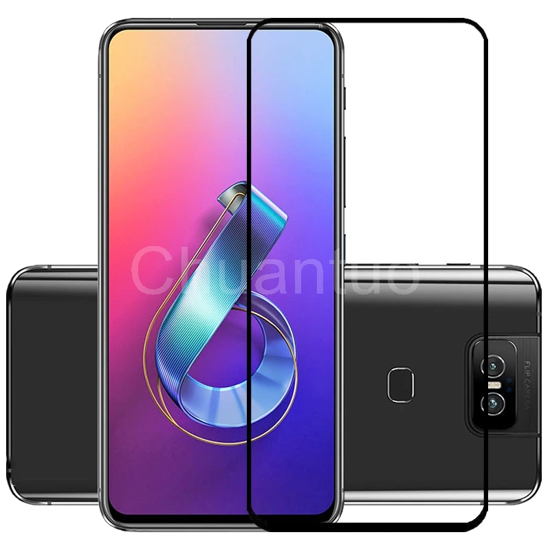 

2 Pcs/Lot Full Coverage Screen Protectors For Asus Zenfone 6 6Z ZS630KL Scratch Proof Protective Film Tempered Glass