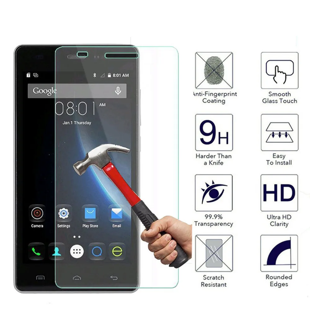 

2.5D HD Tempered Glass Screen Protector for Homtom HT7 K4000 X16 X17 HT5 HT10 HT16 Oukitel U15 Screen Protective Glass on Film
