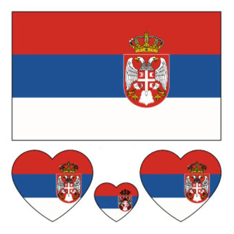 

200pcs/lot Russia Soccer Football Serbia Football Fans National flag tattoo sticker Face stickers Environmental