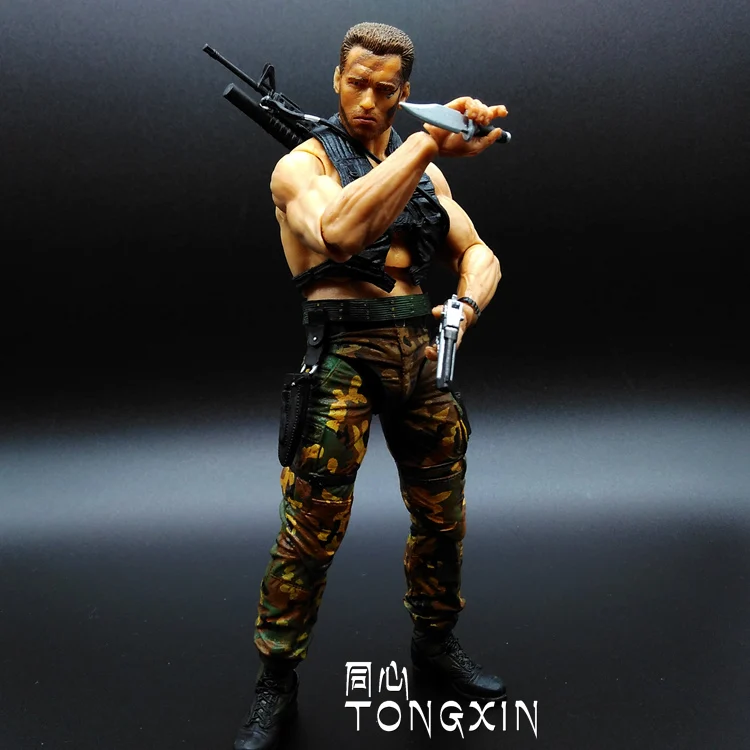 NECA фильм 25th Хищник инопланетянин Арнольд Шварценеггер патруль голландский извлечение голландский Охотник за джунглями 18 см игрушка ПВХ фигурка модель S108