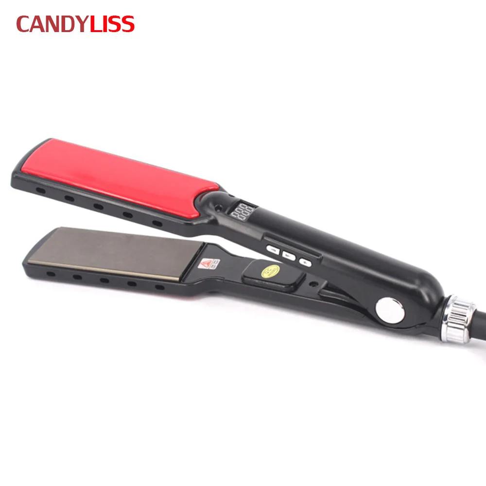 

Hot MCH 470F High Temperature Wide Plates Straightening Irons Styling Tools Titanium Professional Hair Straightener Flat Iron