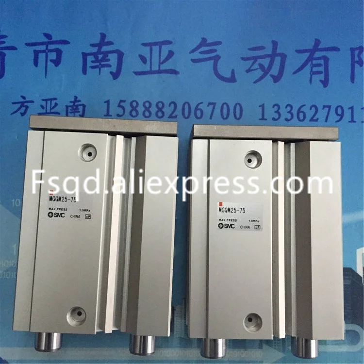 

MGQM25-35 MGQM25-50 MGQM25-75 MGQM25-20 SMC Thin Three-axis cylinder with rod air cylinder pneumatic air tools MGQM series