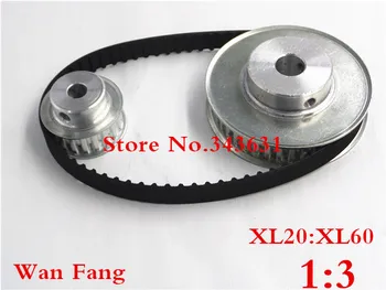 

Timing Belt Pulley XL Reduction 3:1 60teeth 20teeth shaft center distance 80mm Engraving machine accessories - belt gear kit