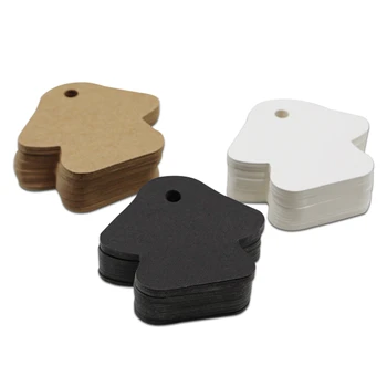 

5.2*4.5cm Mushroom Design Blank Price Gift Craft Hang Tag Label Marked Card Kraft Paper Hand Draw Tag Party Favor Paper Card DHL