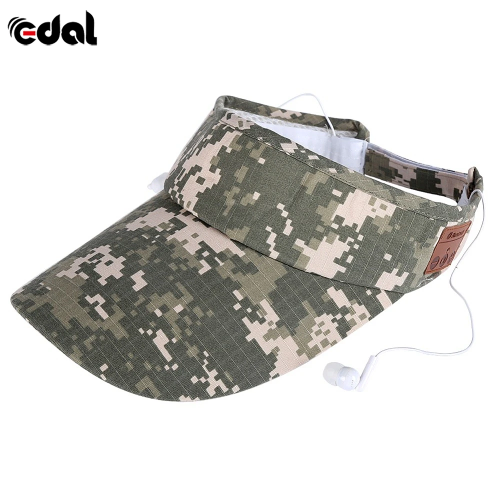 

Exercise cap hat Wireless Bluetooth Headphone Smart Cap Camouflage Hip Hop Bluetooth Headset Hat Flat Adjustable Caps