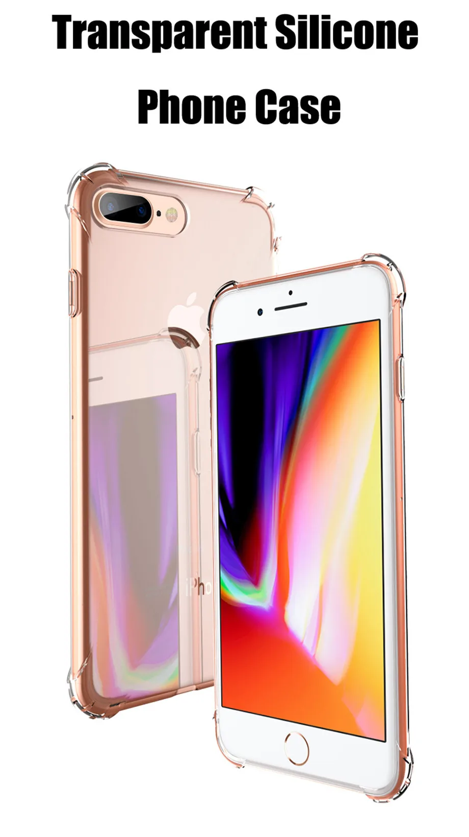 Роскошный силиконовый чехол для телефона для iPhone 6 6s Plus 5 5S прозрачный противоударный защитный чехол для i чехол для телефона 7 8 Plus X