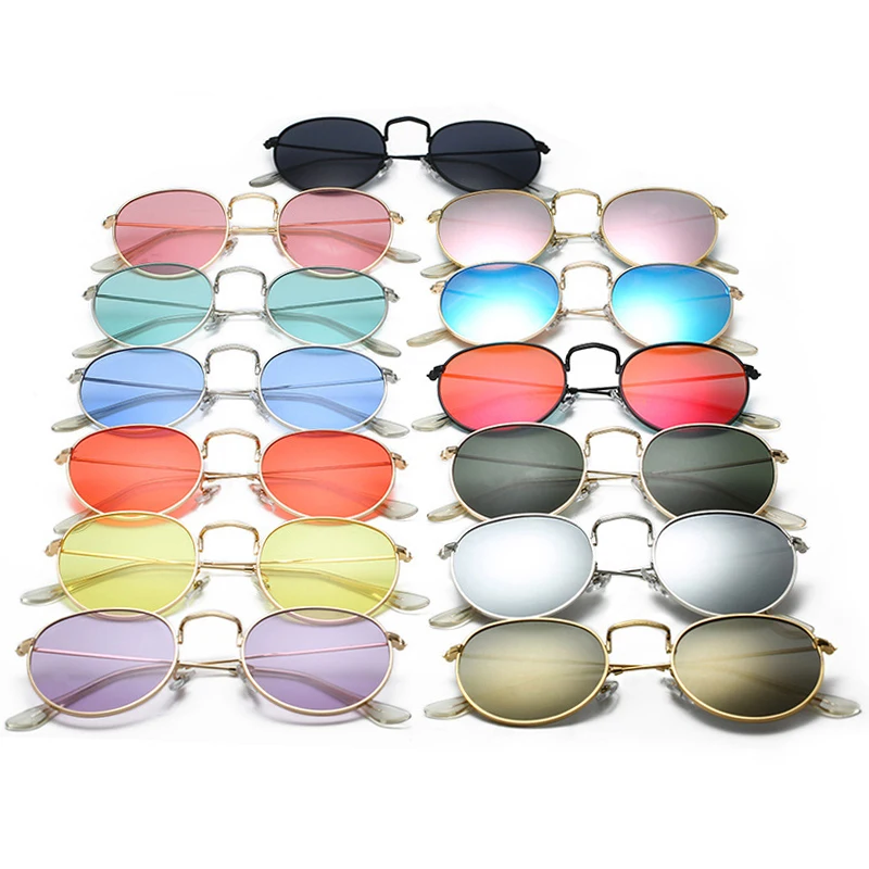Psacss, хит, металлические круглые солнцезащитные очки для мужчин и женщин, винтажные, радужные цвета, брендовые, дизайнерские, солнцезащитные очки, oculos de sol feminino, UV400