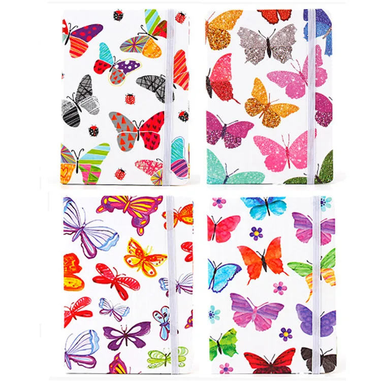 A5 A6 A7, с изображением милой бабочки мини маленький карманный блокнот ежедневно Ежедневники пуля ежедневник на подкладке Бумага канцелярских принадлежностей - Цвет: Wholesale mix color